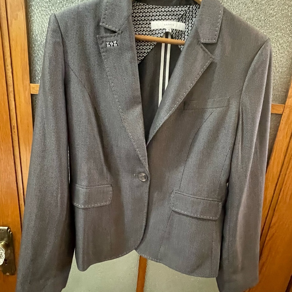 Ladies Sarar Lux Brand Grey Black Blazer